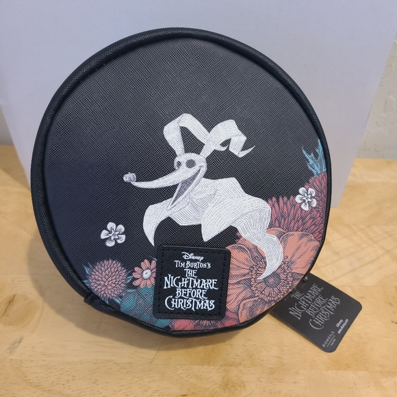 The Nightmare Before Christmas Floral Circle Makeup Bag - Picture 3 of 14